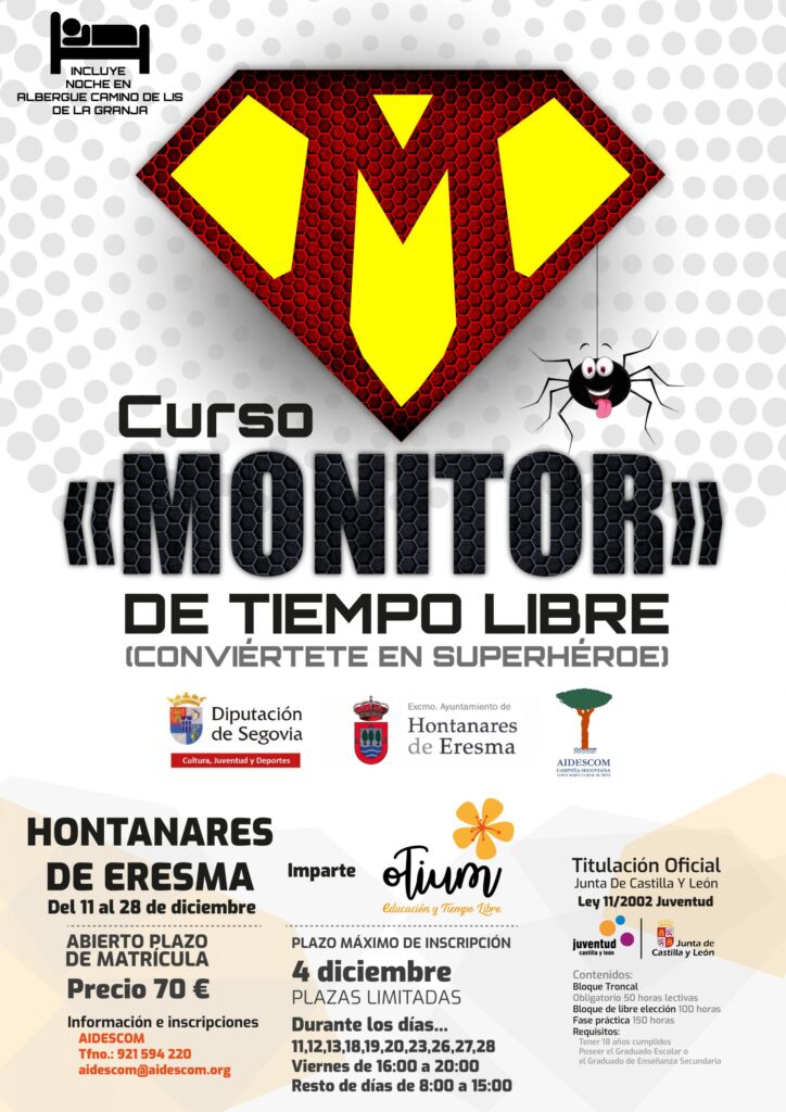 Cartel del curso MTL en Hontanares de Eresma